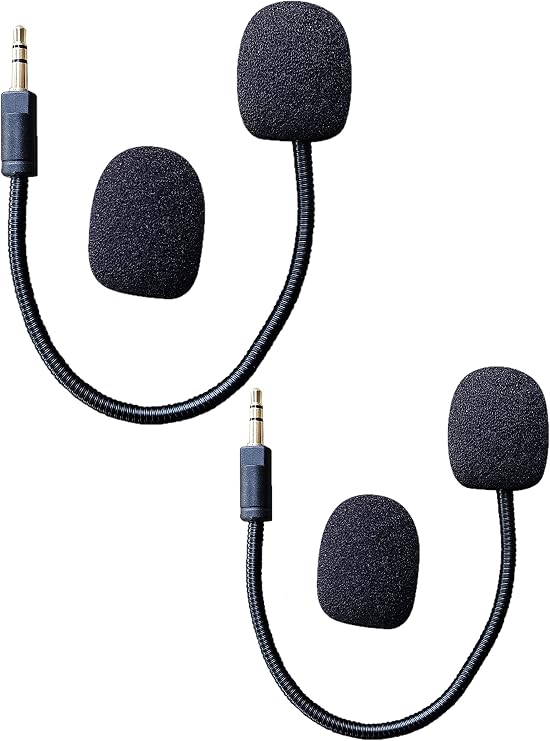 TNE 2 Pack Barracuda X Mic Replacement Detachable Game Microphone Boom for Razer Barracuda X PS4 Pro PS5 Xbox One X Computer PC Gaming Headsets 3.5mm Jack Noise Cancelling