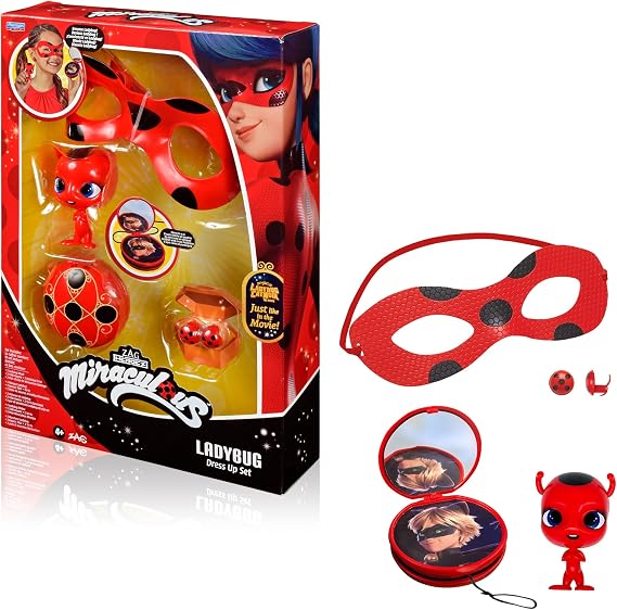 Miraculous: Tales Of Ladybug And Cat Noir Ladybug Role Play Set New Costume Kids Fancy Dress Set Mask And Accessories Superhero Costumes For Girls And Boys