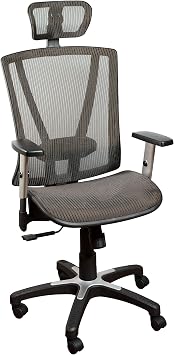 Ergonomic Height Adjustable, Home Office, Mesh, Desk, Computer Lumbar Support, Back Relief, Comfortable Breathable Chair, 52 Inch Max, Brown (ERG2000)