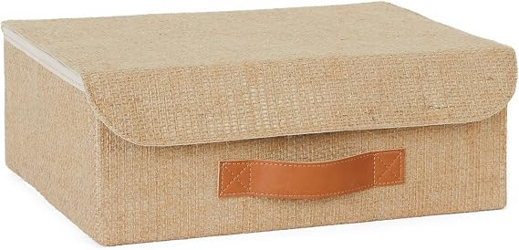 Ocean Home Textile Box with Jute Lid in Drawer 30 x 23 x 11 cm