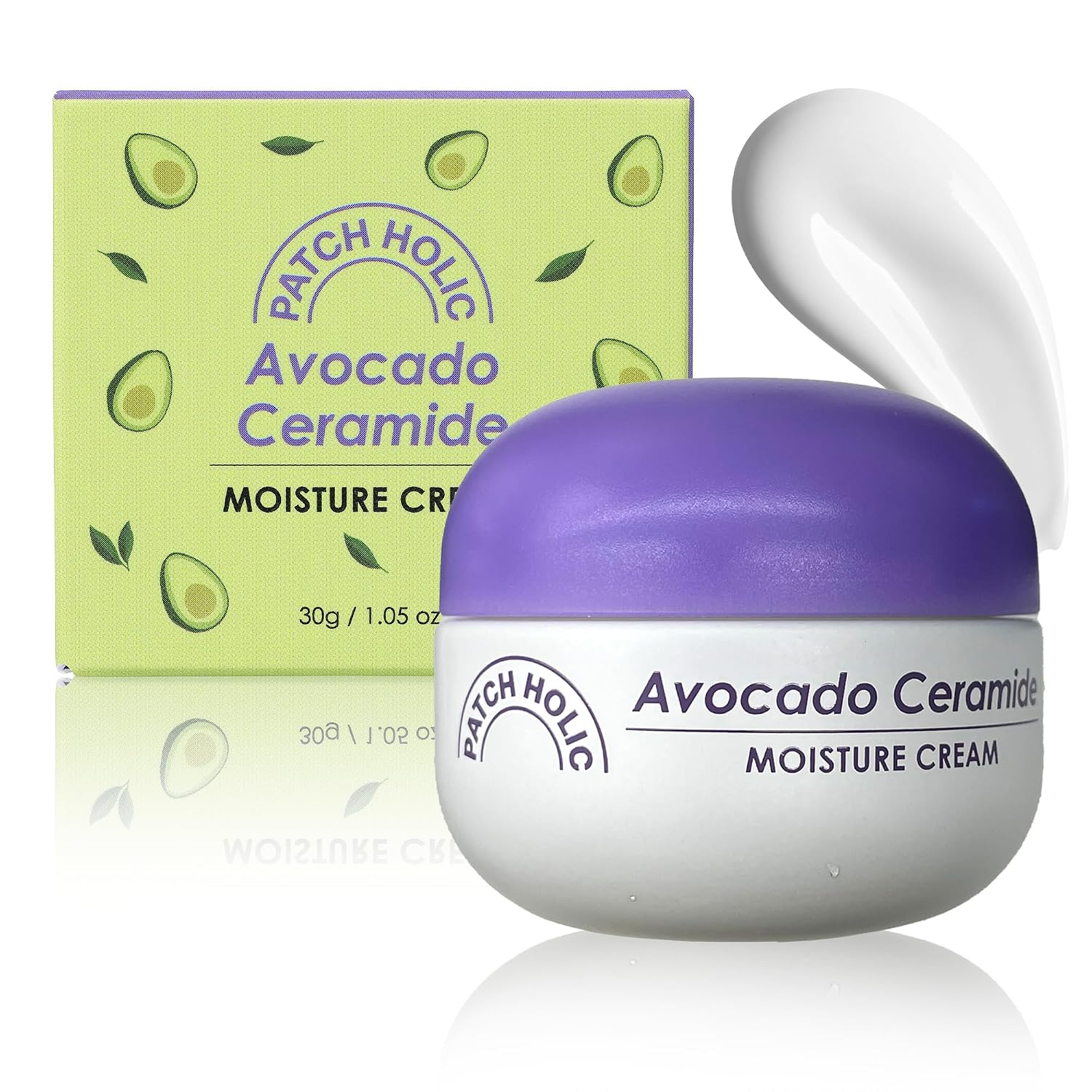 Avocado Ceramide Moisture Cream - Avocado-Infused Ceramide Moisturizer | Moisturizing Face Cream for Dry Skin | Nourishing Face Moisturizer for Sensitive Skin 1.05 fl. oz