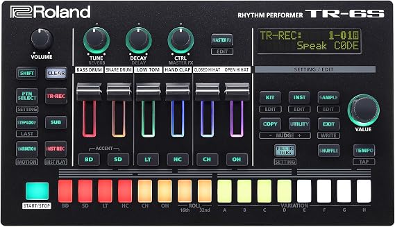 Roland TR-6S Rhythm Performer | Compact Drum Machine with Six Tracks of Authentic TR Sounds including TR-808, CR-78 & More | Large Preset Sample Library | Editable FM Sound Engine | Advanced Sequencer