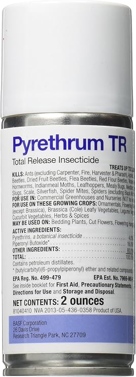 BASF Pyrethrum TR Total Release Fogger - Botanical Insecticide - 6000 Sq Ft Coverage - Greenhouse Pest Control