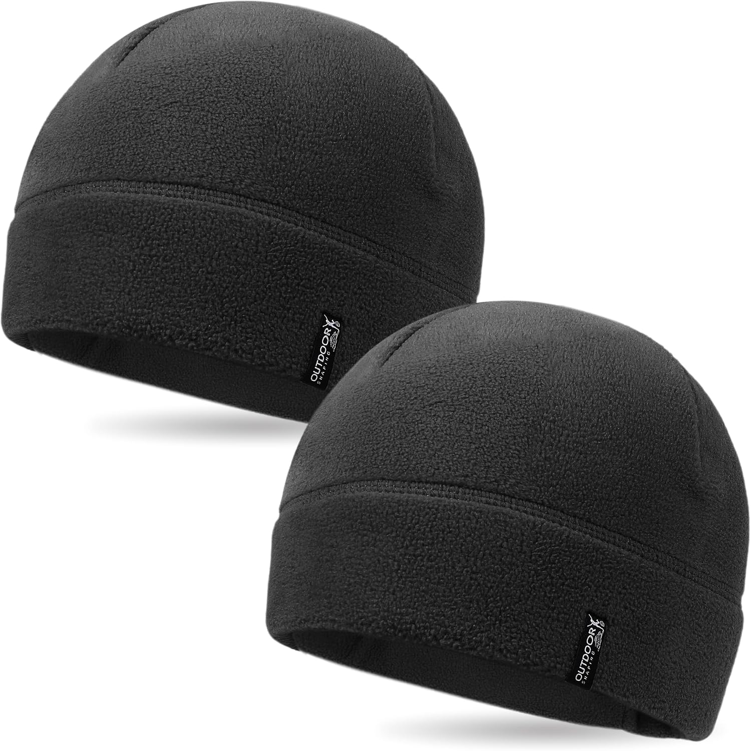 OUTDOOR SHAPING 2 Pack Tactical Fleece Cap Winter Warm Beanie Military Army Watch Cap Gift for Men Women