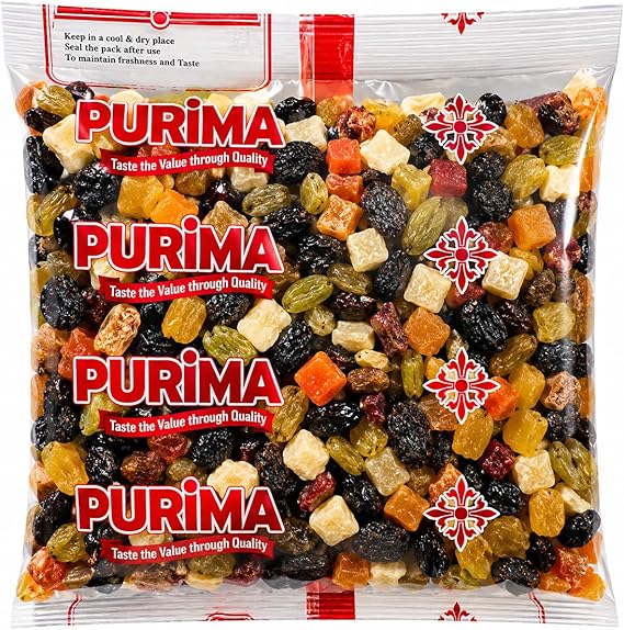 Dried Fruit Mix 1kg – Mixed Dry Fruits Raisins Dates Cranberry Mango Pineapple Papaya Apple Ready to Eat for Baking Snacking Eating Cakes Muesli Bulk Trail Snacks Breakfast Topper Salad Without Peel