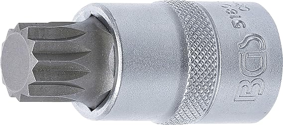 BGS 5180-M17 Spline Bit Insert M17 12.5 mm Pack of 1 Drive internal square 12.5 mm (1/2 inch) length 60 mm chrome vanadium steel with knurling for cylinder head screws