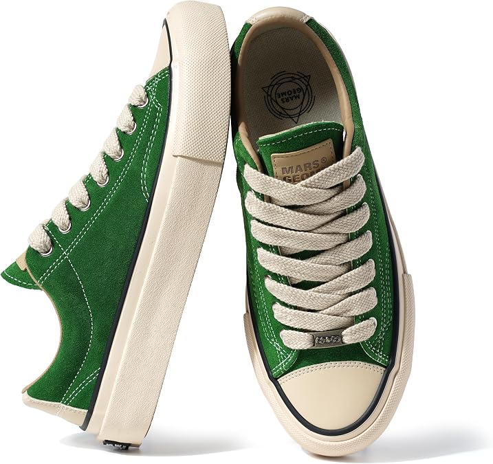 Suede Platform Sneakers for Women & Men, Retro Low Tops