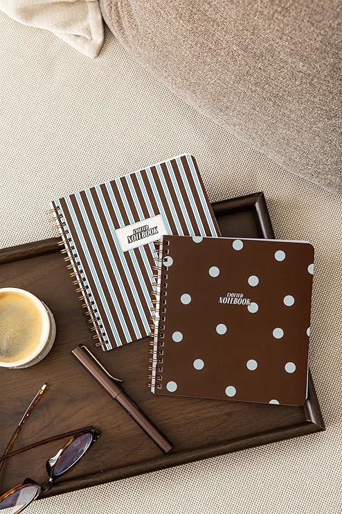 15x16 Spiralli Karton Kapak 2'li Noktalı Not Defter Seti - Puantiye