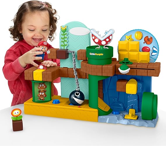 Fisher-Price Little People Toddler Toy My Mario Adventure Playset with Music Sounds & Figures, Preschool Kids Ages 18+ Months
