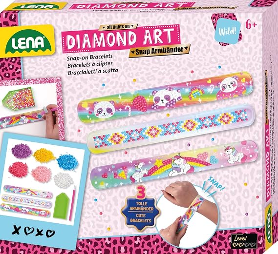 Lena 42726 Diamond Art Snap Bracelets, FS, Multi-Coloured