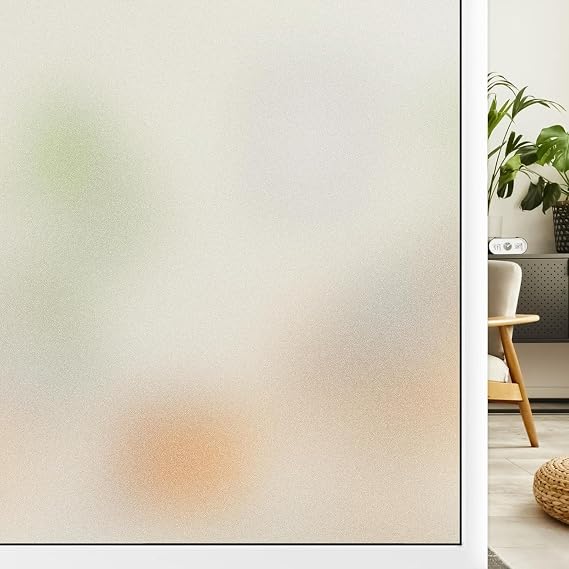 DIFIT Cam Vinil, Buzlu Vinil, Pencere Gizliliği, Elektrostatik, Yeniden Kullanılabilir, UV Önleyici, Ev, Yatak Odası, Mutfak ve Ofis için ideal, 60 x 200 cm