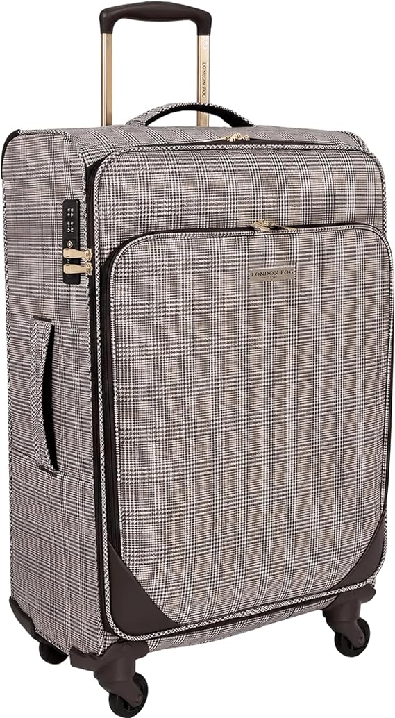 London Fog 26" Medium Suitcase - Luggage On 4 Single Spinner Wheels