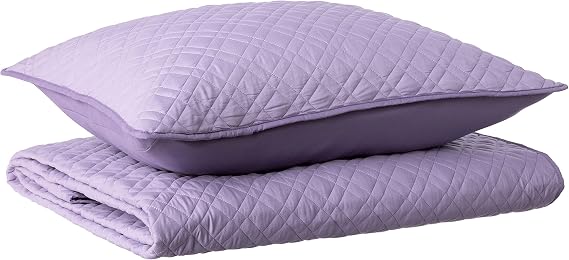 URBAN PLAYGROUND All Seasons Angelietta Purple Quilt Set - 2 Piece Soft Brushed Microfiber Kids Bedding Set for Boys/Girls - Machine Washable (Twin)