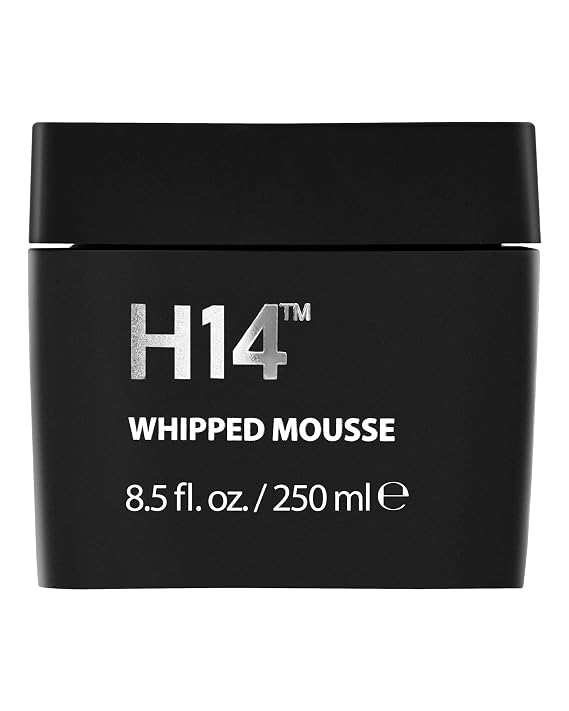H14 Whipped Mousse Lightweight Medium Hold for Natural Waves & Curls Adds Volume, Texture, Shine & Anti-Humidity Control for Men & Women Conditioning Styling Mousse, 3.38 fl oz