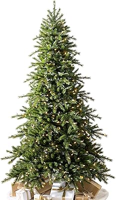 Balsam Hill Norwegian Grand Fir - Traditional Slim Artificial Christmas Tree with Classic Needle Foliage, LED Clear, 6