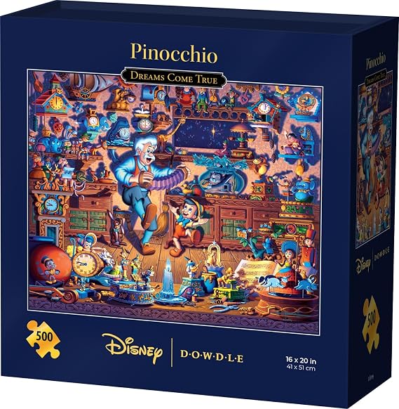 Disney Dowdle Jigsaw Puzzle, Pinocchio Dreams Come True, 500 Piece