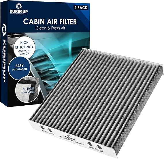 KURIMUP Cabin Air Filter Replacement for CP285 CF10285 Toyota Lexus Scion Camry Corolla Tundra Highlander Prius Vehicle Premium Cabin filter with Activated Carbon(1 pack)