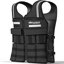Adjustable Weighted Vest for Men High-Density Silicone Soft Iron Weight Blocks, Pro Workout Weight Vest (20lb/30lb/40lb) for Running, Strength Training, Gym, Workout Vest with Reflective Strip