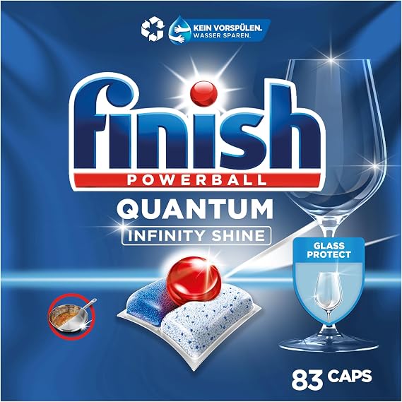 Finish Quantum Infinity Shine 83 Capsule Dishwasher Detergent Tablet (1 x 83 Capsules)