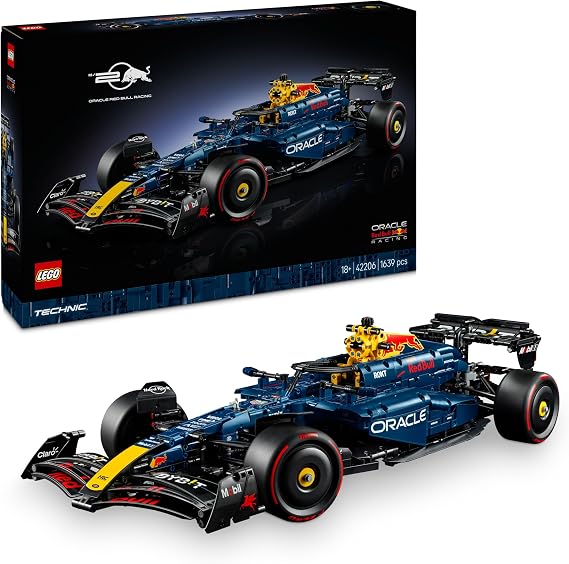 LEGO Technic Oracle Red Bull Racing RB20 F1 Racing Car Model - Formula 1 Collectable Building Set - V6 Engine Transmission Steering & DRS in 1:8 Scale - Gift Idea for Adults and Teenagers 42206