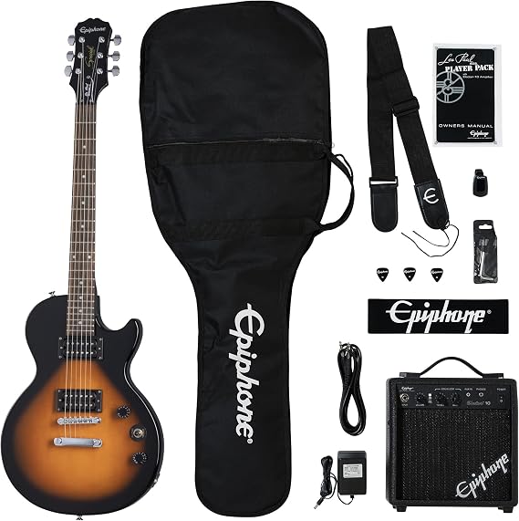 PPEG-EGL1VSCH1 Les Paul Special II Electric Guitar Player Pack-Vintage Sunburst Electric Guitar Player Pack Parallel import from Epiphone