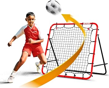 Soccer Training Equipment, Kickback 3.3X3.3FT - Football Training Gifts, Aids & Equipment for Kids, Teens & All Ages, Portable