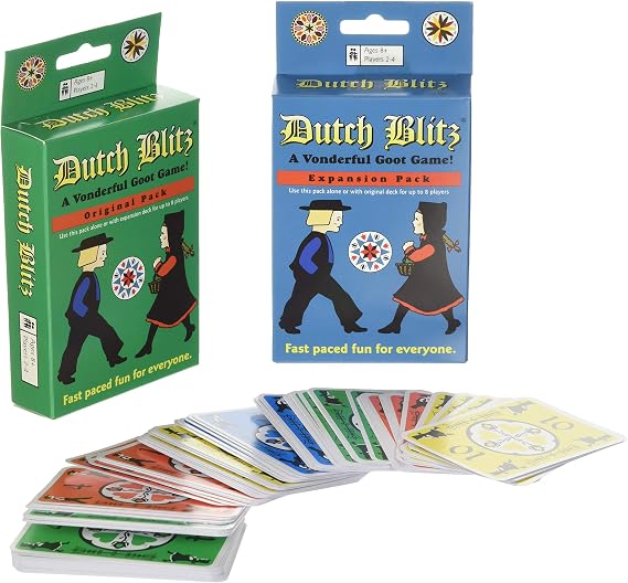 Dutch Blitz: Original and Expansion Combo, Fast Paced Card Game, Fun for Everyone, Great Family Game, Combine Packs to Play With 2-4 Players, For Ages 8 and Up
