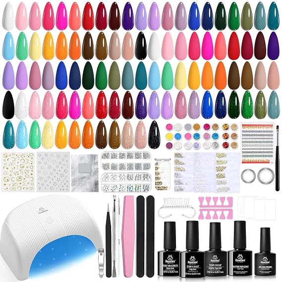 Beetles Gel Nail Polish Kit with Uv Light Starter Kit Manicure Soak off Led Salon DIY Home Gift for Women
