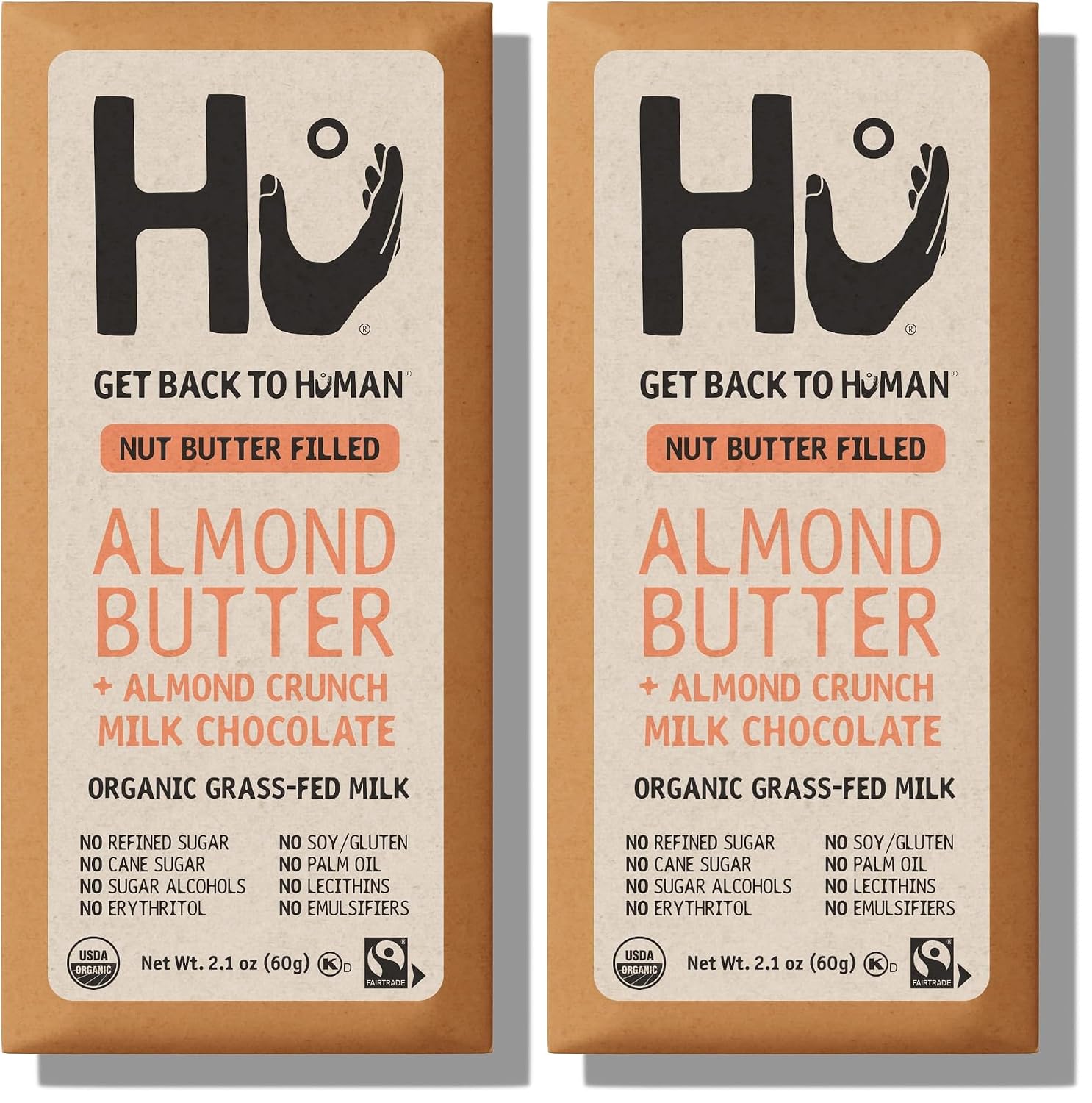 Hu Bar Almond Butter Crunch Bar 2.1 OZ Pack of 2