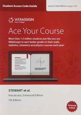 WebAssign Printed Access Card for Stewart/Redlin/Watson's Precalculus, Enhanced Edition, 7th Edition, Single-Term