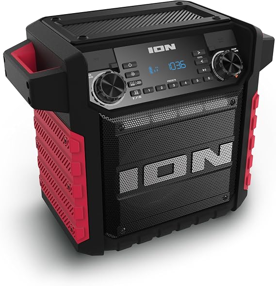 ION Tailgater Classic Portable Bluetooth Outdoor Speaker, Red