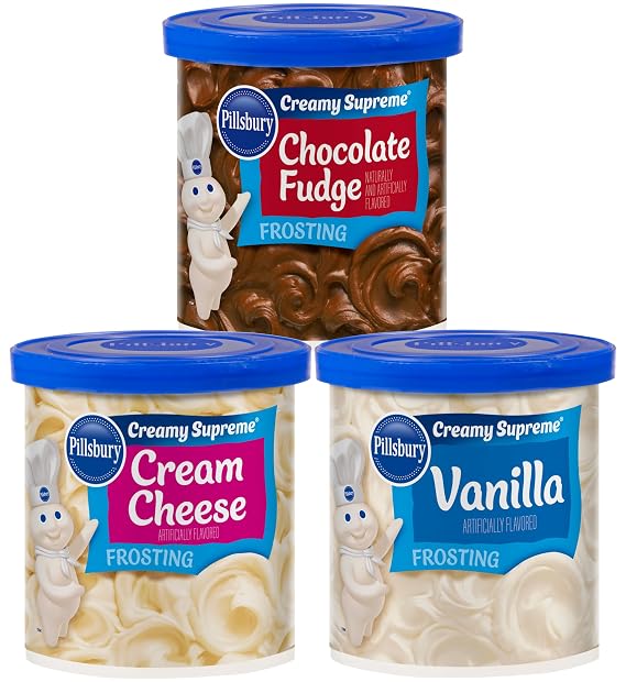 Pillsbury Creamy Supreme Frosting Variety: Vanilla, Cream Cheese, Chocolate Fudge