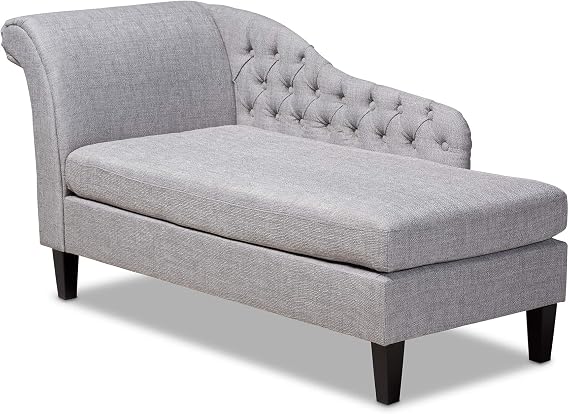 Baxton Studio Chaise, Gray