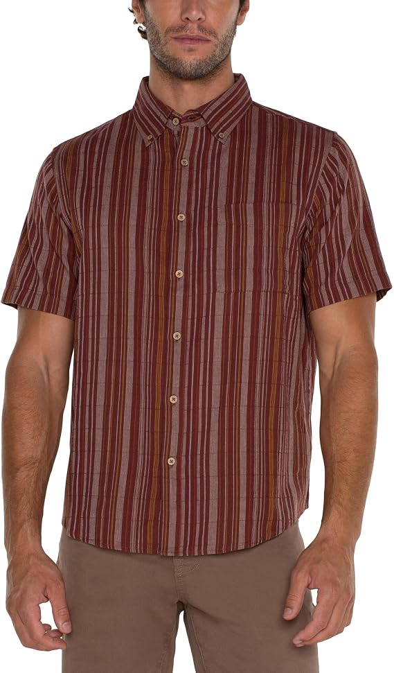 Liverpool Los Angeles Short Sleeve Button Up Shirt