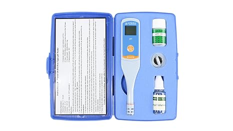 Apera Instruments SX610 Waterproof pH Pen Tester, 0.1 pH Accuracy, 0-14.0 pH Range, Suitable for Test Tube Testing, Replaceable Probe