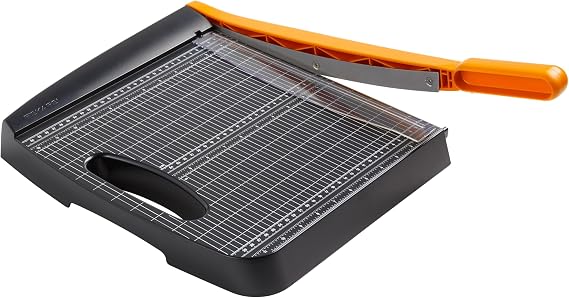 Fiskars Recycled Bypass Guillotine Paper Cutter, 12" Cut Length