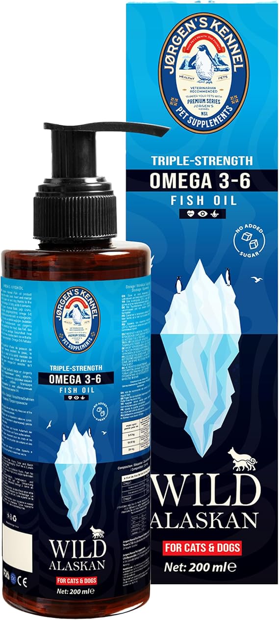 Kedi Ve Köpek Için Doğal Omega 3-6 Wild Alaskan Triple Strength Balık Yağı I Fish Oil