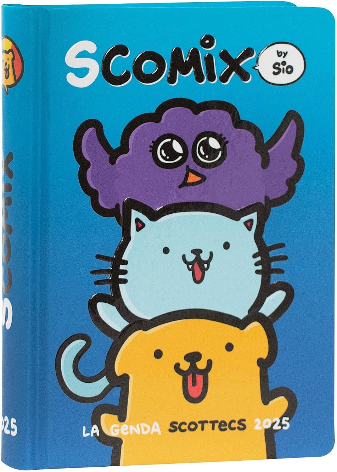 Comix SComix by Sio 16-Month School Diary 2024-2025, Childrens and Teenagers School Diary, Colourful, Hardcover, 512 Pages, Ideal for Elementary and Middle School, Blue, 12 x 16.5 cm