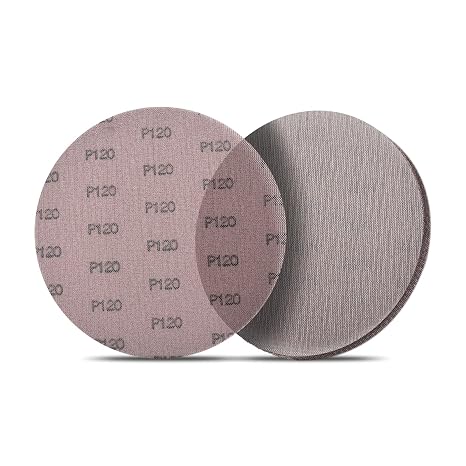 9 inch Mesh Abrasive Sanding Disc 10 Pieces Dust Free Anti-Blocking Net Sand Paper Sheets 120 Grit Hook and Loop Sandpaper for Drywall Wood Metal Car Polishing Grinding