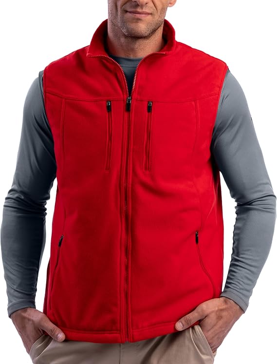 SCOTTeVEST Fireside Fleece Vest for Men, 15 Pockets, Warm Vest for Travel