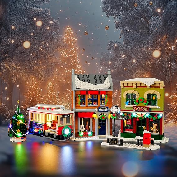 BRIKSMAX 2.0 Light Kit for Holiday Main Street (Remote Control Version) - Innovative LED Lighting Compatible With Icons 10308 - Lego Set Not Included