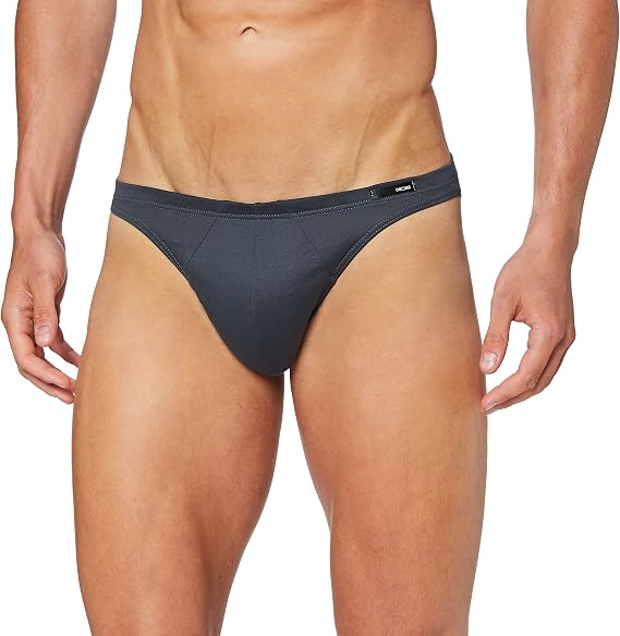 HOM Premium Cotton Comfort Men's Micro Brief, Grey Large, Gray, Large