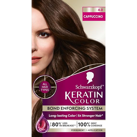 Schwarzkopf Keratin Color 4.0 Cappuccino Permanent Hair Dye