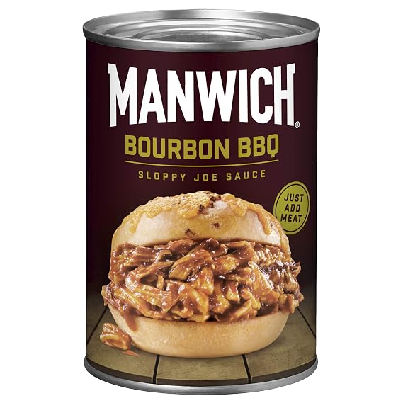 Manwich Sloppy Joe Sauce, Bourbon BBQ Flavor, Canned Sauce, 16 oz