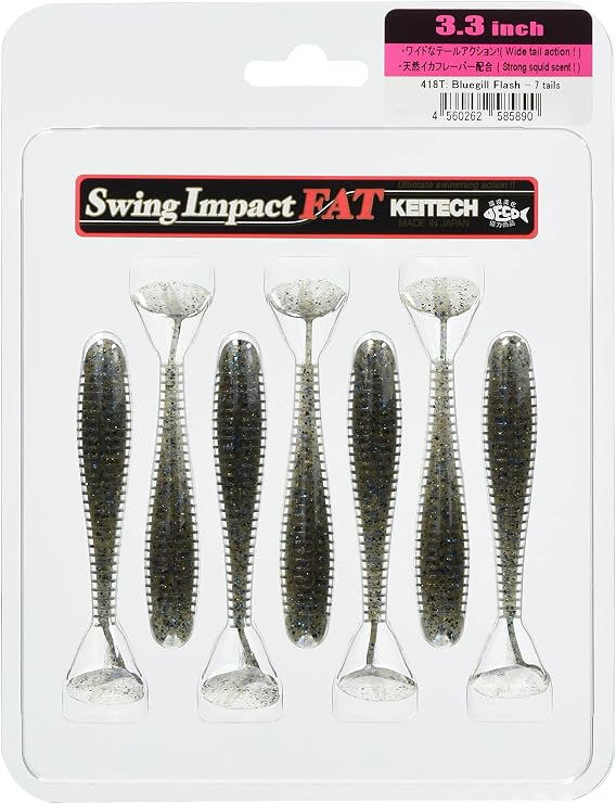 Keitech FS33418 Fat Swing Impact Bluegill Flash, 3.3"
