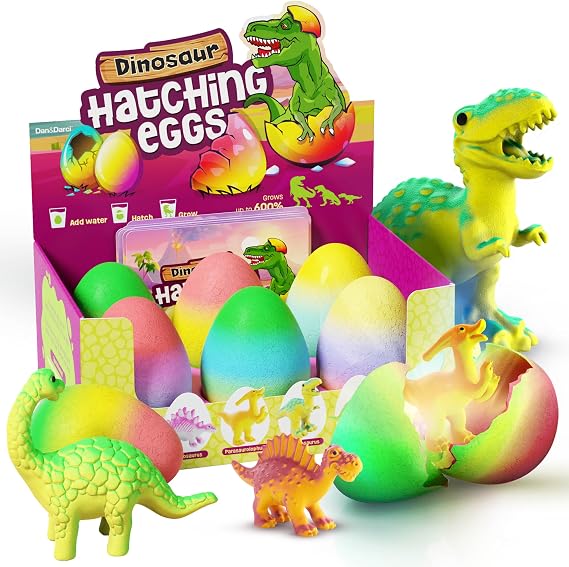 Dinosaur Hatching Surprise Eggs for Kids - 6 Pack Grows 600% - Dino Toys