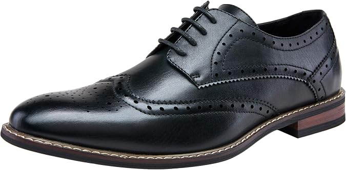 Jousen Men's Dress Shoes Cap Toe Lace-Up Oxfords