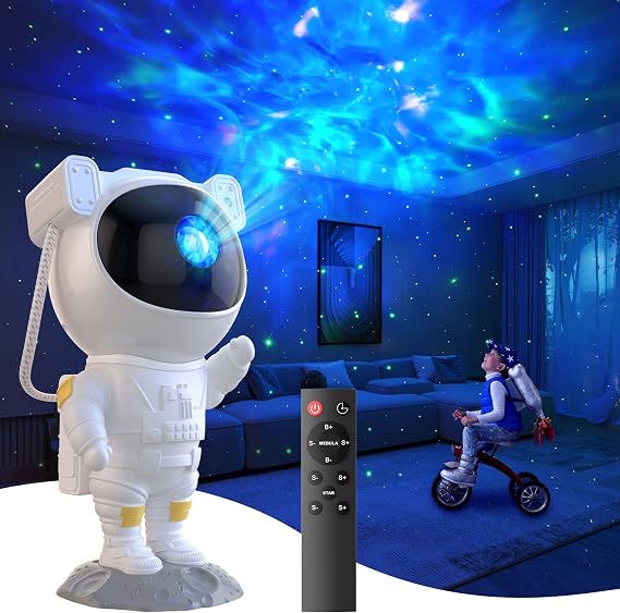 Star Projector Galaxy Light, Astronaut Light Projector Kids Night Light, Nebula Starry Sky Light Projector with Remote and Timer for Kids Adults Bedroom/Birthday/Party/Decoration
