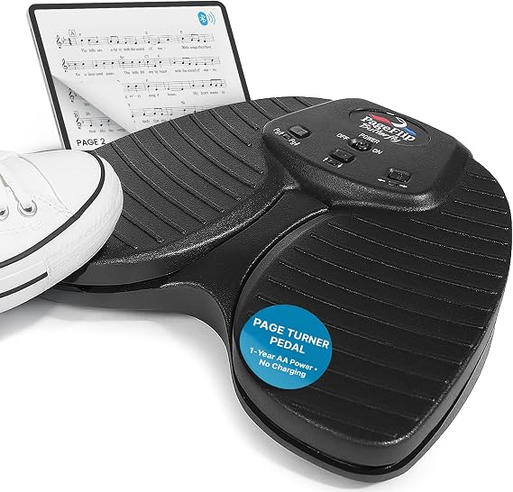 Butterfly Bluetooth Page Turner Pedal Silent, Rugged Foot Pedal | Page Turner for iPad, Android & PC Hands-Free Sheet Music Control Works with forScore, OnSong, MobileSheets and 100+ more