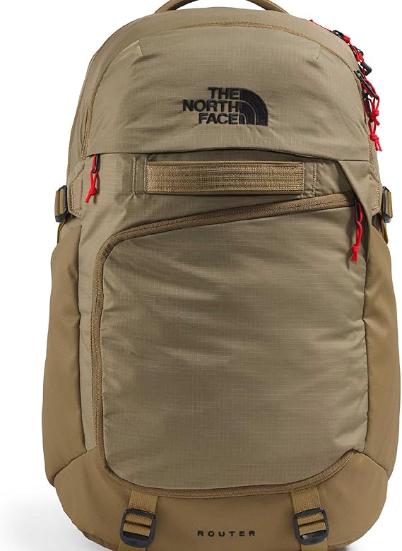 The North Face Router Everyday Laptop Backpack, Cedar/Lava Red, One Size